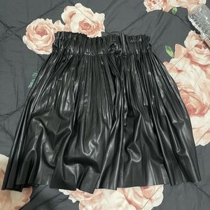 ZARA faux leather skirt